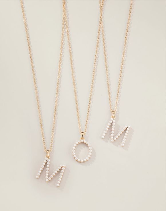 Pearly Charm Initial Necklace 2 Pearly Charm Initial Necklace - Image 2