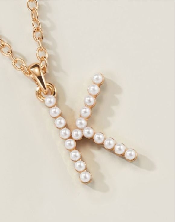 Pearly Charm Initial Necklace 3 Pearly Charm Initial Necklace - Image 3