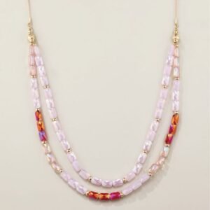 Colorblock Chic Layered Necklace