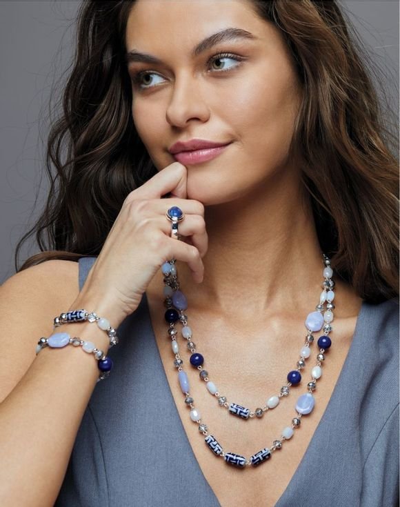 Azure Meadow Layered Necklace 2 Azure Meadow Layered Necklace - Image 2