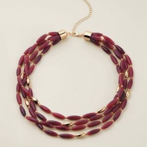 Shop 2 Crimson Aurora Multi-Row Beaded Necklace