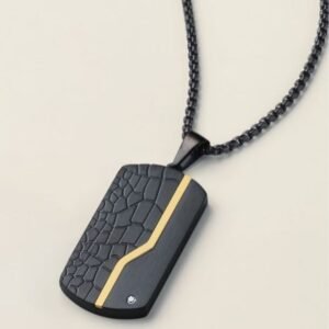 Men's Stainless Steel Trailblazer Dog Tag Necklace