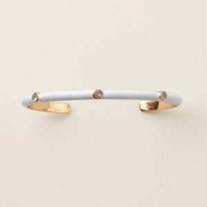 Shop 3 Sleek Enamel CZ Cuff Bracelet Set