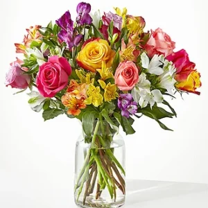 Make Their Day Bouquet - Deluxe with Vase - FedEx