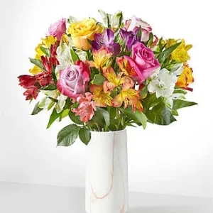 Smiles and Sunshine - Standard with Marble Vase - FedEx